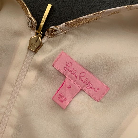 Lilly Pulitzer Gold Shift Dress - Picture 3 of 3